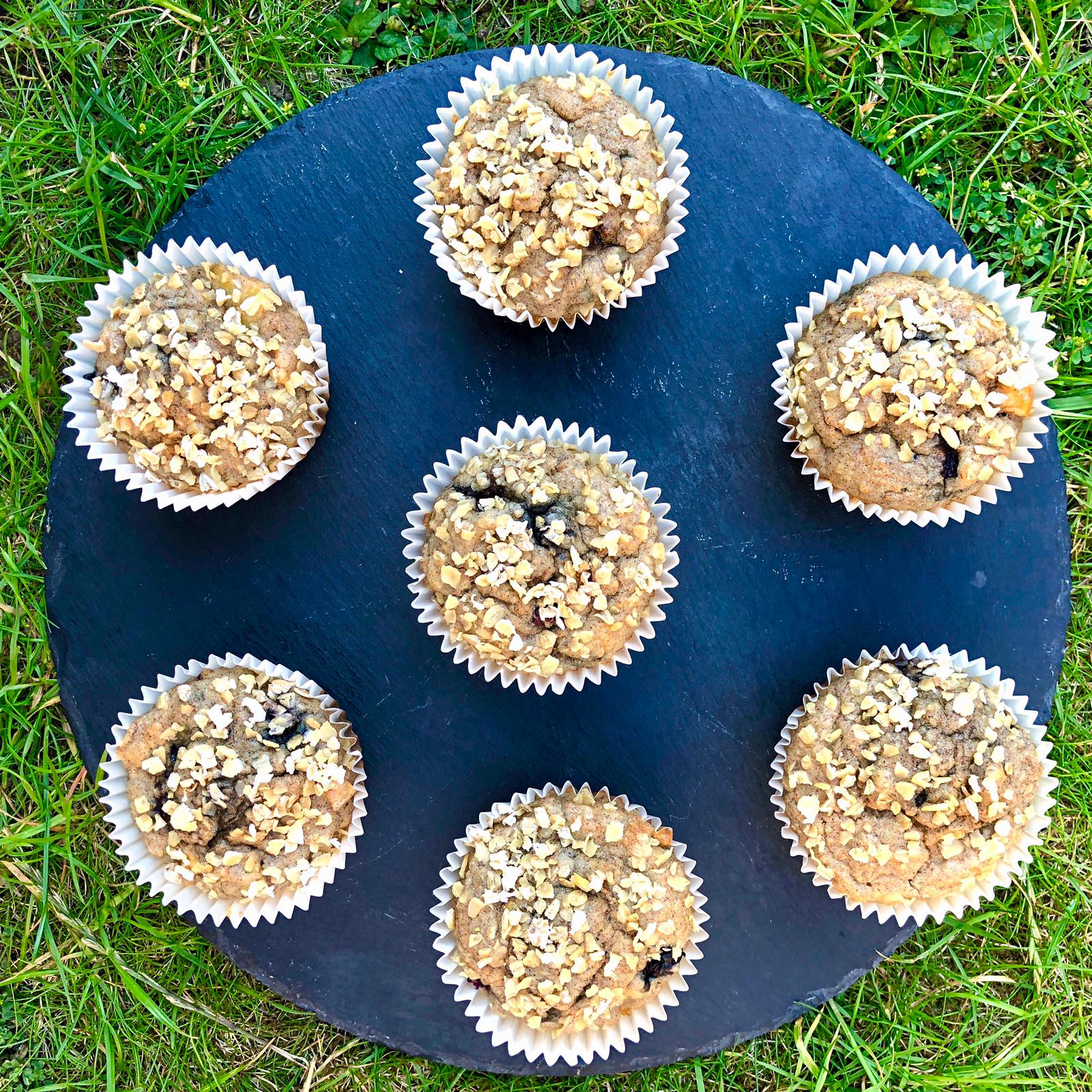 Banana, Apple & Blueberry Muffins