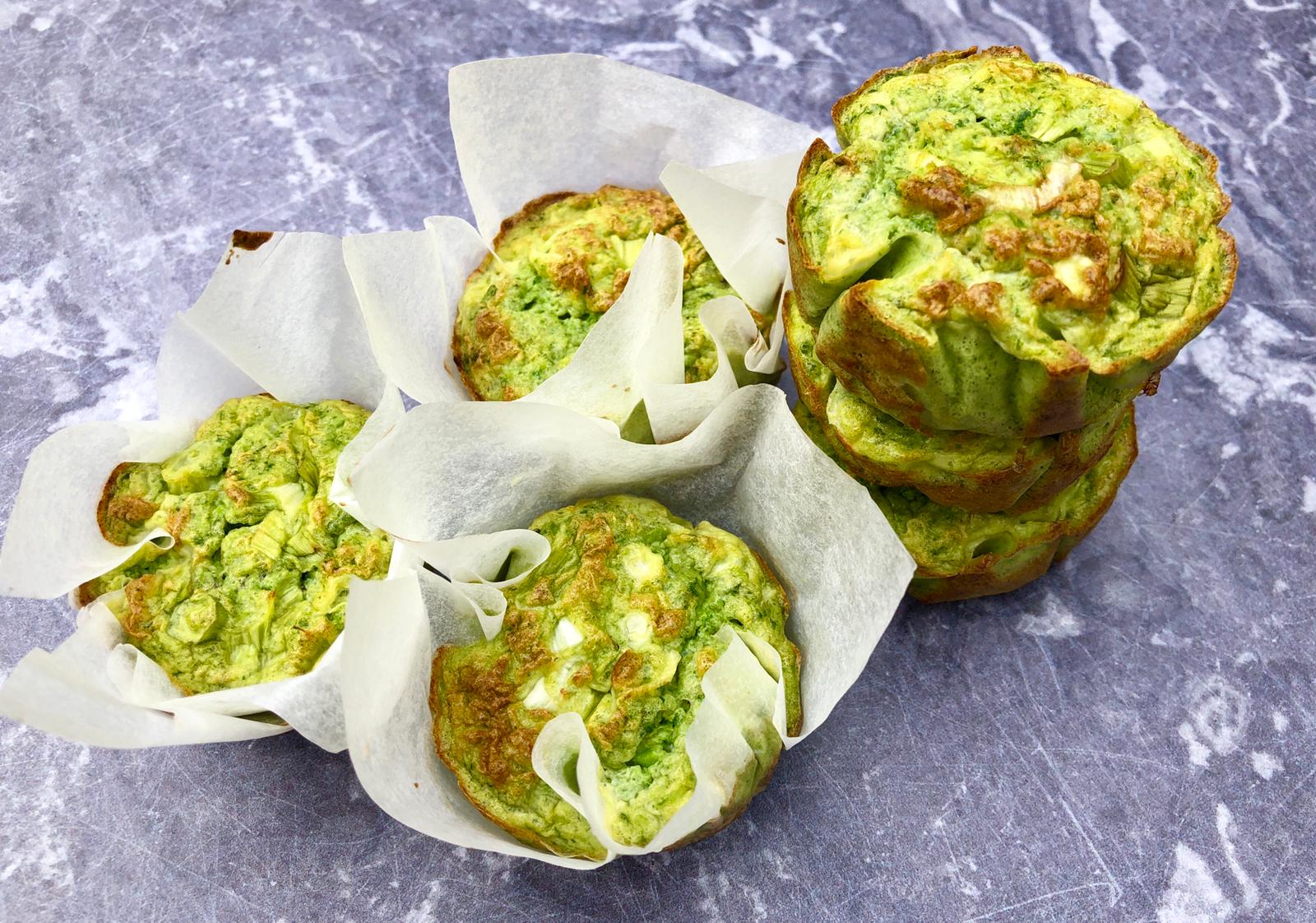 Spinach, Pea & Spring Onion Egg Muffins