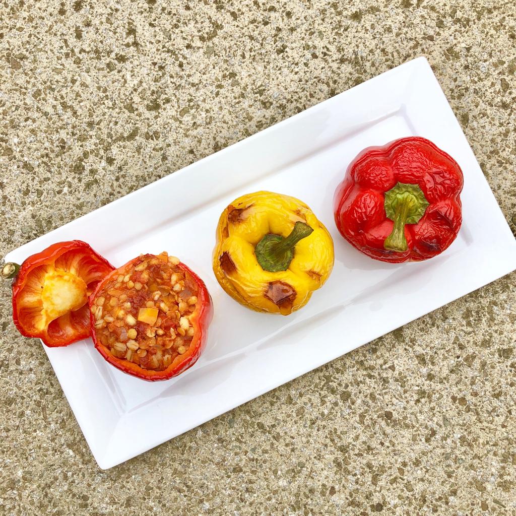 Pearl Barley & Lentil Stuffed Peppers