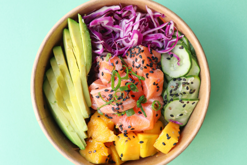bowl filled with healthy foods