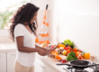 woman cooking a healthy meal