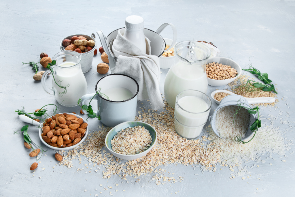 ingredients of plant based milks